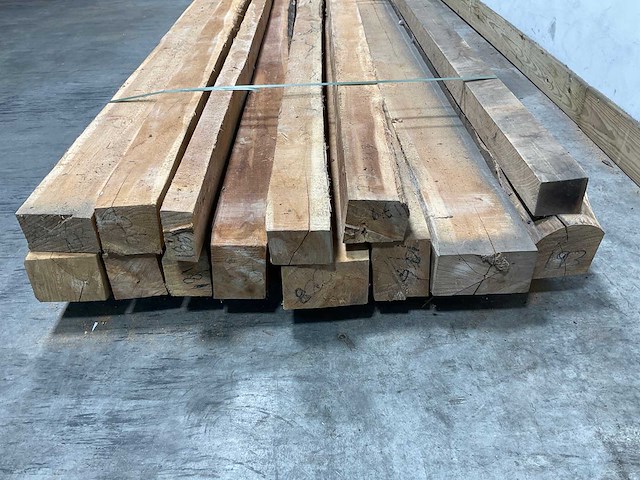 Teak balk 230x7-18 cm (14x) - afbeelding 5 van  8