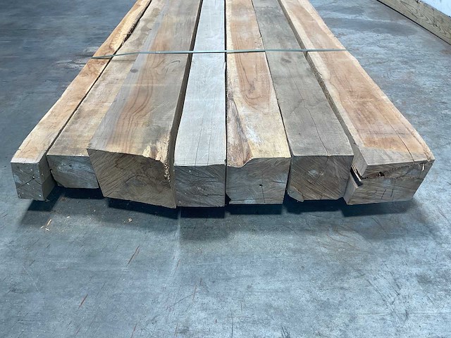 Teak balk 230x7-21 cm (7x) - afbeelding 2 van  6
