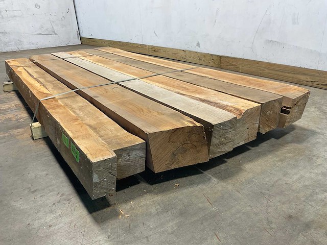 Teak balk 230x7-21 cm (7x) - afbeelding 5 van  6