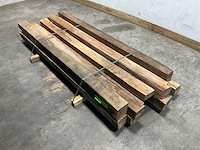 Teak balk 230x7,5-15 cm (12x) - afbeelding 1 van  8