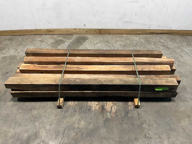 Teak balk 230x7,5-15 cm (12x) - afbeelding 2 van  8