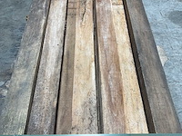 Teak balk 230x7,5-15 cm (12x) - afbeelding 6 van  8