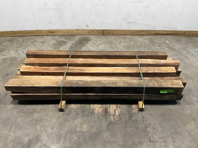 Teak balk 230x7,5-15 cm (12x) - afbeelding 2 van  8