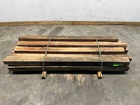Teak balk 230x7,5-15 cm (12x) - afbeelding 2 van  8