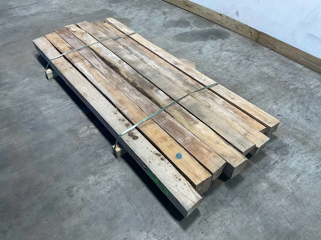Teak balk 230x8-13 cm (8x) - afbeelding 8 van  8