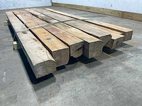 Teak balk 230x8-13 cm (8x) - afbeelding 6 van  8