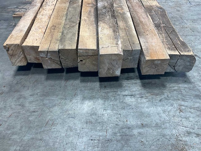 Teak balk 230x8-13 cm (9x) - afbeelding 4 van  8