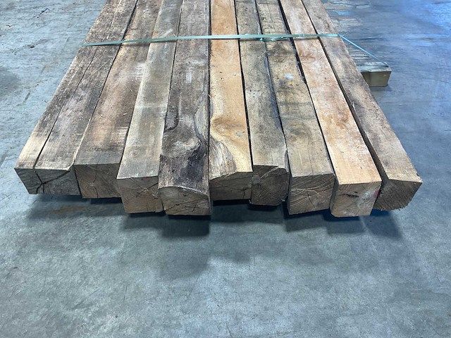 Teak balk 230x8-13 cm (9x) - afbeelding 8 van  8