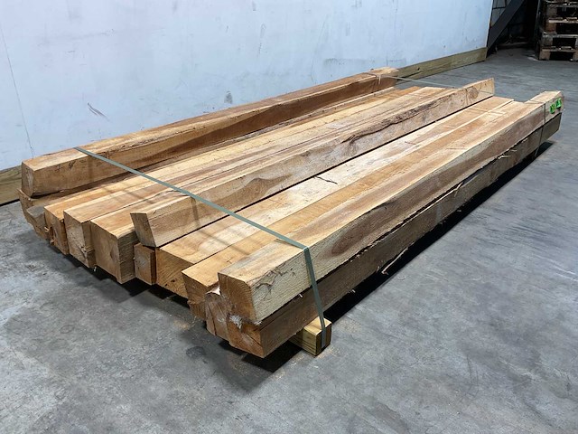Teak balk 230x8-15 cm (13x) - afbeelding 3 van  4