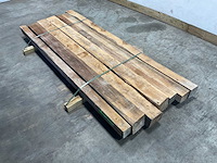 Teak balk 230x8-16 cm (7x) - afbeelding 1 van  5