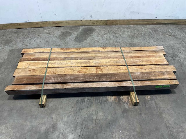 Teak balk 230x8-16 cm (7x) - afbeelding 2 van  5