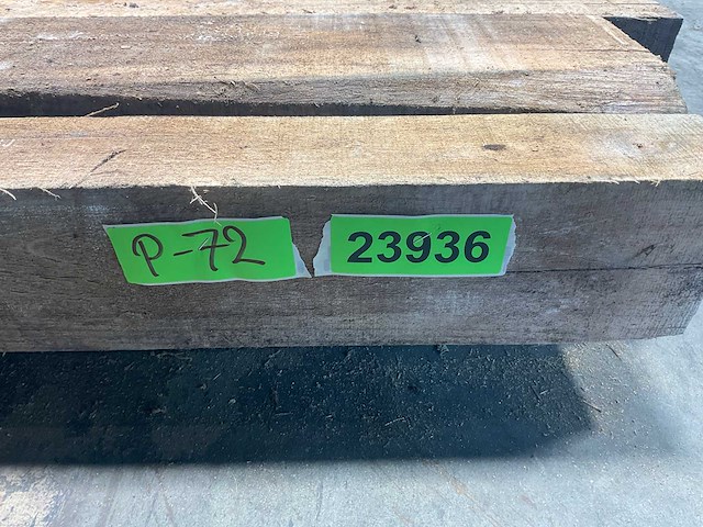 Teak balk 230x8-16 cm (7x) - afbeelding 4 van  5