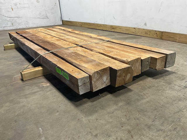 Teak balk 230x8-16 cm (7x) - afbeelding 5 van  5