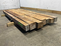 Teak balk 230x8-16 cm (7x) - afbeelding 5 van  5