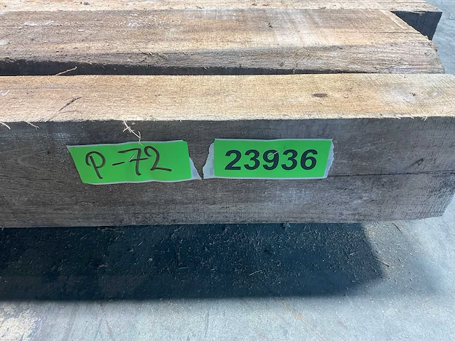 Teak balk 230x8-16 cm (7x) - afbeelding 6 van  8