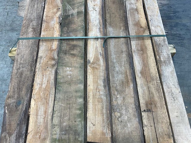 Teak balk 230x9-15 cm (7x) - afbeelding 4 van  6