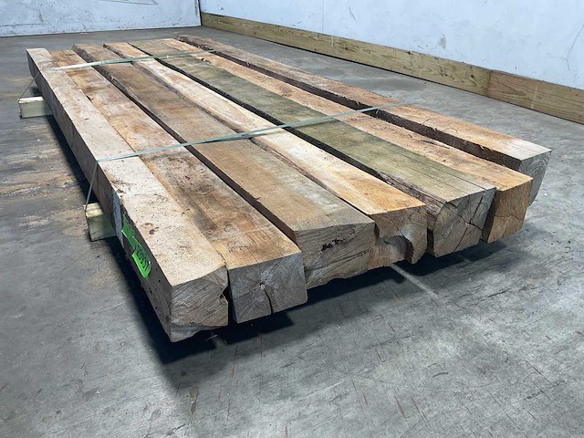 Teak balk 230x9-15 cm (7x) - afbeelding 6 van  6