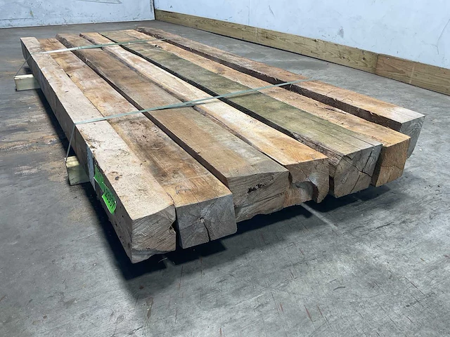 Teak balk 230x9-15 cm (7x) - afbeelding 7 van  8