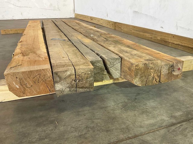 Teak balk 240x10-15 cm (5x) - afbeelding 3 van  5