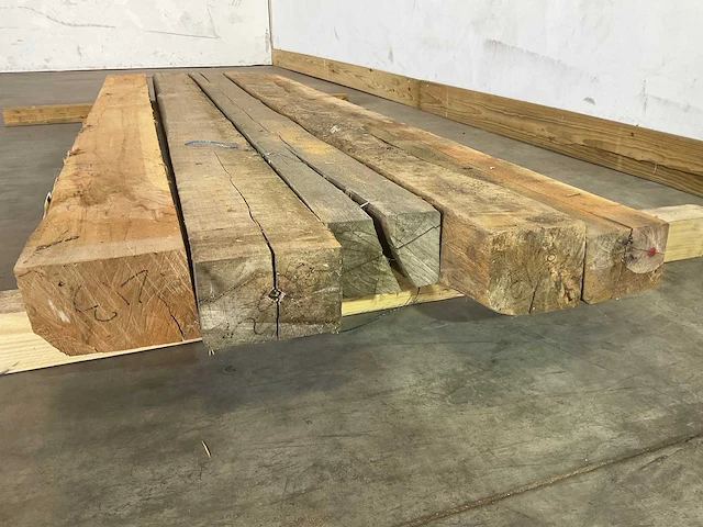 Teak balk 240x10-15 cm (5x) - afbeelding 3 van  5