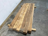Teak balk 240x12-15 cm (6x) - afbeelding 2 van  9