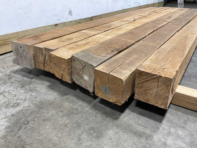 Teak balk 240x12-15 cm (6x) - afbeelding 7 van  9