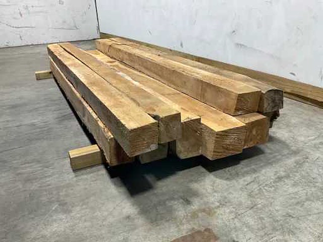 Teak balk gedroogd 240x10-15 cm (10x) - afbeelding 2 van  5