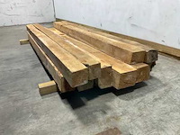 Teak balk gedroogd 240x10-15 cm (10x) - afbeelding 2 van  5