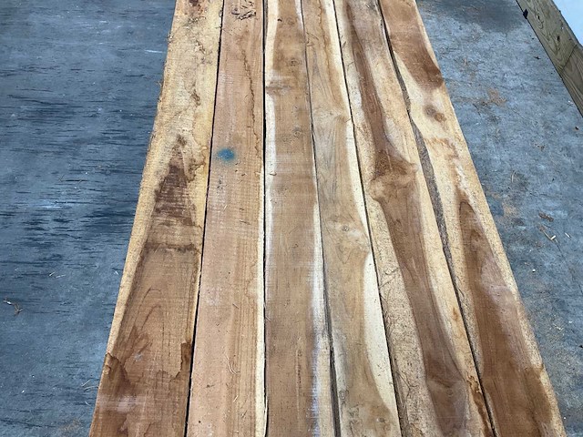 Teak balk gedroogd 240x10-15 cm (6x) - afbeelding 5 van  5