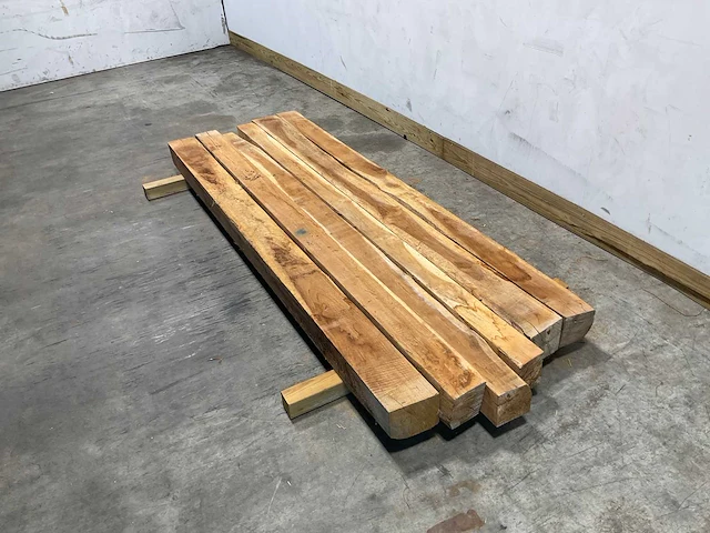 Teak balk gedroogd 240x10-15 cm (6x) - afbeelding 2 van  5