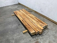 Teak balk gedroogd 240x10-15 cm (6x) - afbeelding 2 van  5
