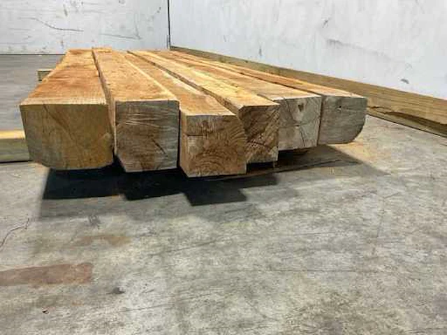 Teak balk gedroogd 240x10-15 cm (6x) - afbeelding 4 van  5