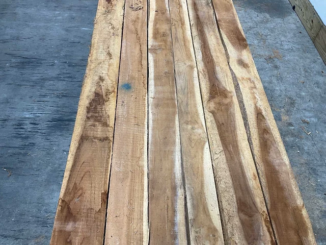 Teak balk gedroogd 240x10-15 cm (6x) - afbeelding 5 van  5