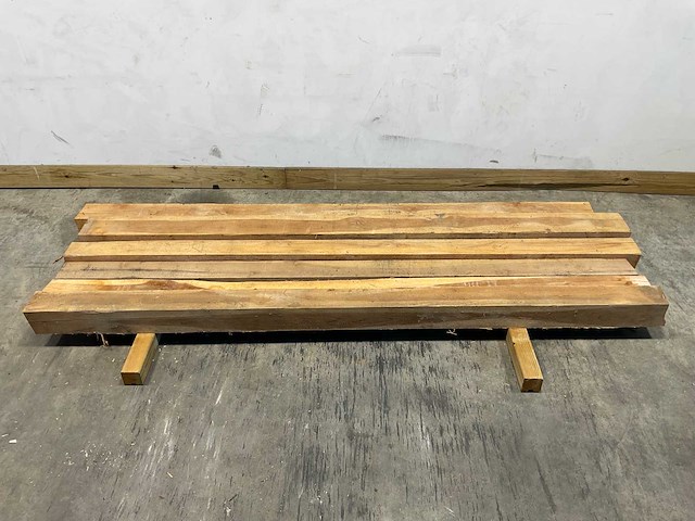 Teak balk gedroogd 240x11-16 cm (6x) - afbeelding 1 van  5