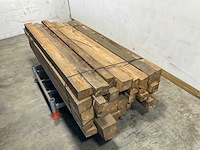 Teak balk gedroogd 240x8-17 cm (34x) - afbeelding 2 van  9