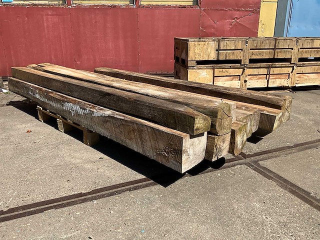 Teak balken (10x) - afbeelding 1 van  6