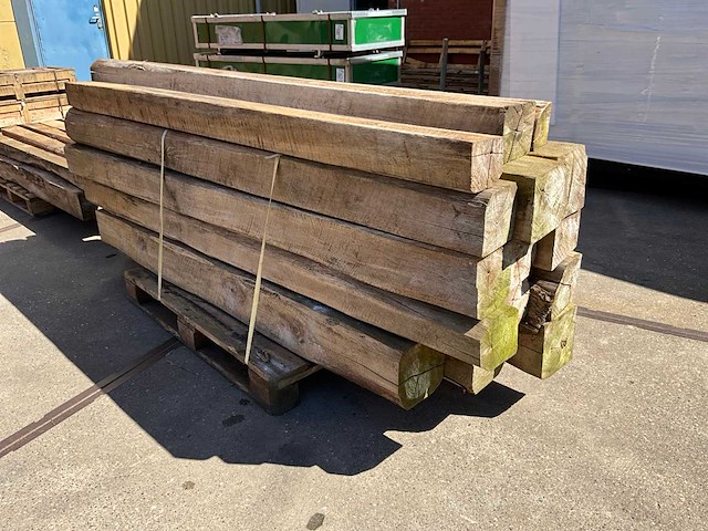Teak balken (15x) - afbeelding 1 van  7