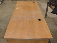 Teak bureel 3 laden afm. 200x80 - afbeelding 4 van  9