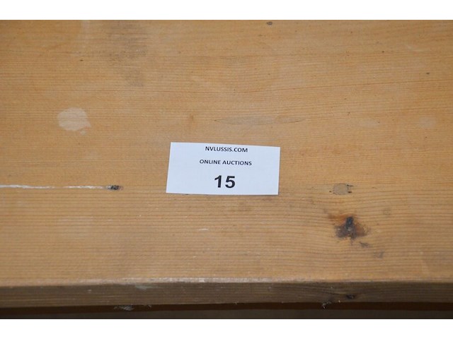 Teak bureel 3 laden afm. 200x80 - afbeelding 5 van  9