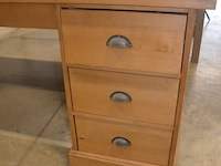 Teak bureel 3 laden afm. 200x80 - afbeelding 7 van  9