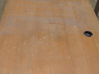 Teak bureel 3 laden afm. 200x80 - afbeelding 9 van  9