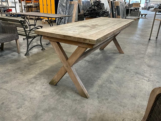 Teak hout large tuintafel - afbeelding 1 van  4