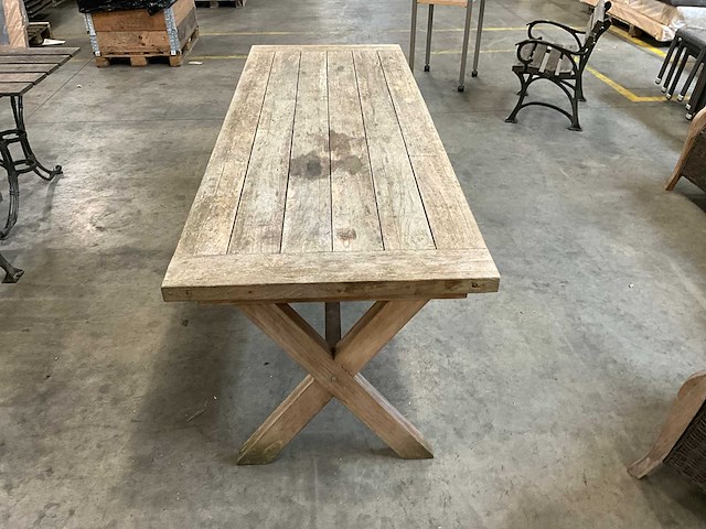 Teak hout large tuintafel - afbeelding 3 van  4