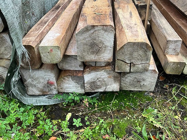 Teak houten - balken (10x) - afbeelding 2 van  5