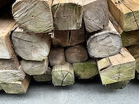 Teak houten - balken (14x) - afbeelding 3 van  3