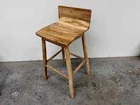 Teak houten barkruk (6x) - afbeelding 2 van  3