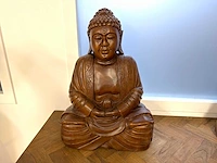 Teak houten buddha 60 cm.