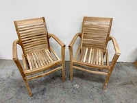 Teak houten tuinstoel (6x) - afbeelding 5 van  5