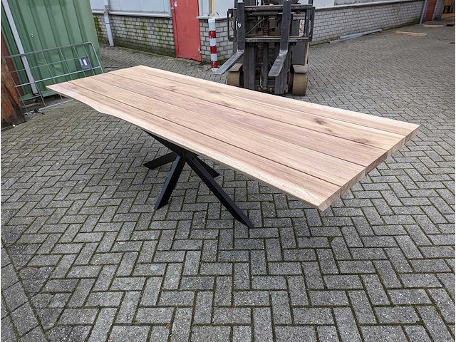 Teak houten tuintafel 300x100cm - afbeelding 1 van  2
