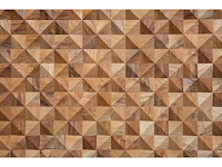 Teak houten wandpaneel cubes (15x) - afbeelding 1 van  2